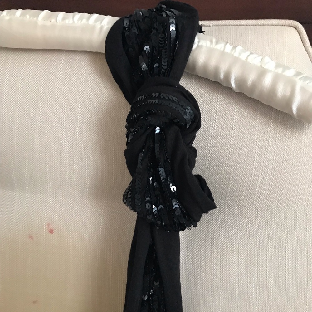 Black Sequin Infinity Scarf